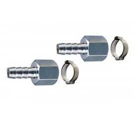 Переходник (2 шт; 1/4""F - елочка 8 мм с обжимным кольцом 6х11 мм; блистер) FUBAG 180441 В 