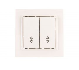 Проходной выключатель EKF Минск СП 2-клавишный, 10А, бежевый, SQ ERV10-026-20 