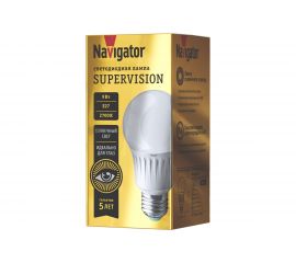 Лампа Navigator NLL-A60-9-230-2.7K-E27-FR-SV 80548 