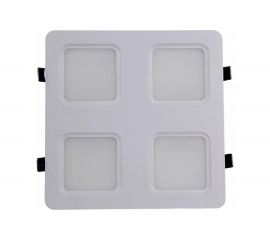 Светодиодный встраиваемый светильник Apeyron Грильято, 36Вт, 3600Лм, 6500К, 240х240х27мм. 42-022 