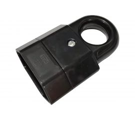 Кабельная розетка duwi 2П 10А 250B под евровилку CEE 7/16 с защитными шторками с кольцом черная 30461 6 