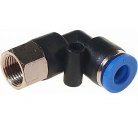 Фитинг угловой для пластиковых трубок (6 мм; 1/8F) ROCKFORCE RF-SPLF06-01 