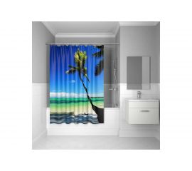 Штора для ванной комнаты IDDIS 180*200 см, полиэстер, Maldivian 630P18Ri11 