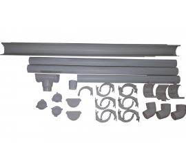 Комплект водосточной системы Murol (ПВХ; белый) G130 K1,5-L6H3W 