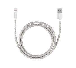 Кабель Rombica USB - Lightning MFI/ Текстиль/ 1м/ Белый/ Digital IL-05 CB-IL05 