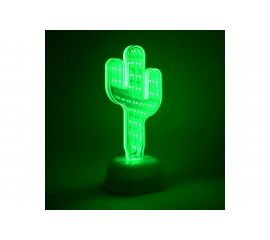 Зеркальный светодиодный ночник OGM Кактус, зеленый, 3хАА, пластик, 82х72х190мм/NL-02 