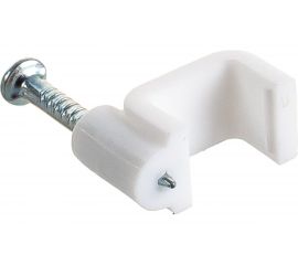 Пластиковая плоская скоба с гвоздем FORTISFLEX СПП 8 40шт 49452 