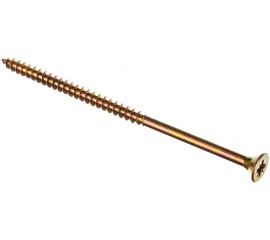 Шуруп для дерева Саморезик 6х120 универсальный потай, желтый цинк, Pz-3 100шт SYZ-6х120-100 