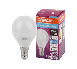 Светодиодная антибактериальная лампа Osram LC CLP40 5,5W/865 230V FR E14 10x1 4058075561533 