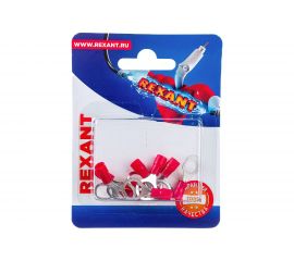 Кольцевой изолированный наконечник REXANT d 8,4 мм 0,5-1,5мм2 НКи 1.5-8 красный 10 шт 06-0416-A 