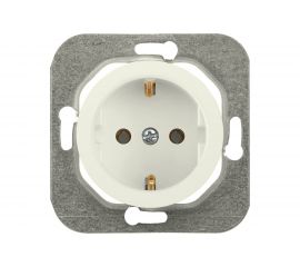 Механизм розетки Bylectrica 1-местная, скрытая установка, с заземляющим контактом, серия ПРОВАНС, РС16-1402 бежевый 
