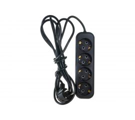 Бытовой удлинитель с заземлением Gigant ПВС 3х0,75 3500Вт 4 гнезда 3м 80014 PEC-004 