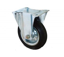 Неповоротное колесо на площадке Brante 125 мм черная резина 104205 