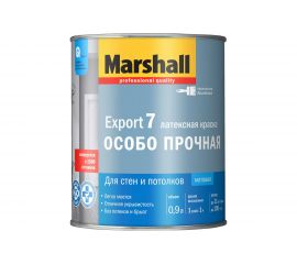 Краска MARSHALL EXPORT 7 матовая для внутренних работ, моющаяся, Баз BW 0,9л 5248845 