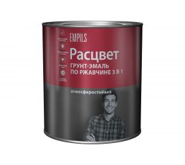 Грунт-эмаль по ржавчине Расцвет алкидная, черная, 1.9 кг 65187 