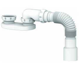 Сифон для душевого поддона Unicorn 1 1/2х40 без выпуска, с гофрой 40х40/50 G12 533297 