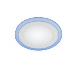 Светодиодный круглый светильник ЭРА LED 3-9 BL c cиней подсветкой LED 9W 220V 4000K Б0017493 