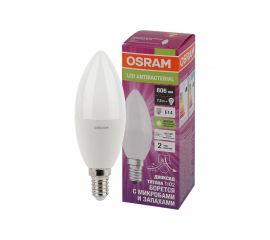 Светодиодная антибактериальная лампа Osram LC CLB60 7.5W/840 230V FR E14 10x1 4058075561557 