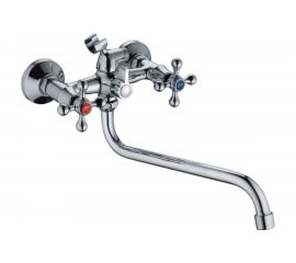 Смеситель для ванны LEDEME крест керамика ,переключение душа картридж L2308 65671 