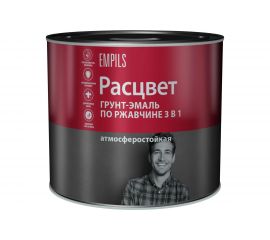 Грунт-эмаль по ржавчине Расцвет алкидная, зеленая, 2.7 кг 65194 