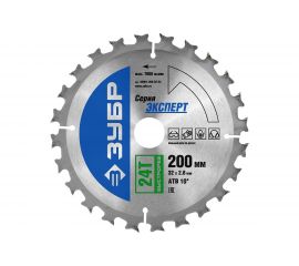 Диск пильный быстрый рез по дереву (200х32 мм; 24Т) ЗУБР 36901-200-32-24 