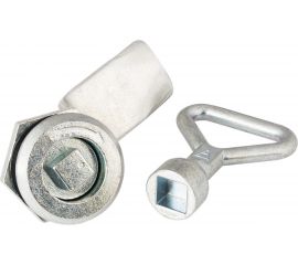 Замок под четырехгранный ключ ТРИЗАМ цинк, грань 8 мм с ригелем и ключом ЗЧ.М.2.48.1060.КМ TRZ0037 