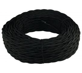 Витой провод Retrika, ретро 2х2.5 черный, 50м RP-22508 
