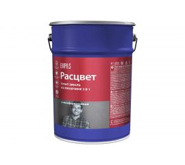 Грунт-эмаль по ржавчине Расцвет алкидная, белая, 5 кг 67146 