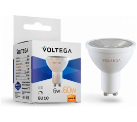 Светодиодная лампа VOLTEGA Софит линзованный GU10 2800К 6W диммируемый 7108 