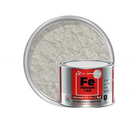 Грунт-эмаль по ржавчине 3 в 1 ЯРОСЛАВСКИЕ КРАСКИ FERRUM LAB молотковая, серебристая, банка 0.4 л 213544 