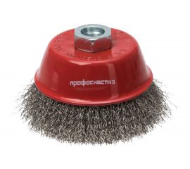 Щетка чашечная Эксперт № 509 для УШМ (проволока из нержавеющей стали, 125 мм, М14) Профоснастка 20801009 