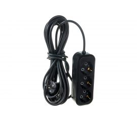 Бытовой удлинитель с заземлением Gigant ПВС 3х0,75 3500Вт 3 гнезда 7м 80012 PEC-003 