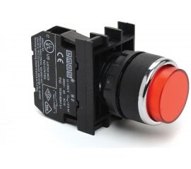 Выступающая кнопка Emas красная 2НО B101HK 