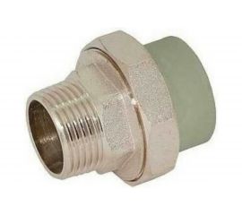 Муфта комбинированная RTP разъемная, американка, наружная резьба, D32х1 мм, серая 15521 