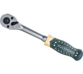 Реверсивная двухсторонняя трещотка с резиновой ручкой 1/4-3/8 ROCKFORCE RF-802321 