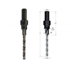 Сверло конфирмат SP 10,6x93,7 мм, хвостовик 9 мм, RH CMT 515.050.31 