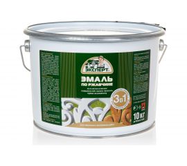 Эмаль ЭКСПЕРТ по ржавчине 3 в 1 глянцевая, синий RAL 5005, 10 кг 28287 