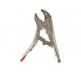 Зажим с фиксатором HARDEN полукруглый захват, никелированный, 217 мм 560628 