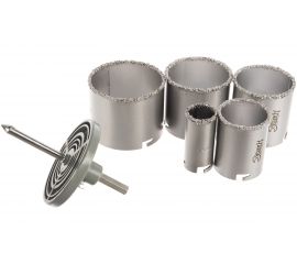 Набор кольцевых коронок с карбидным напылением, 7 шт. РемоКолор 35-6-011 