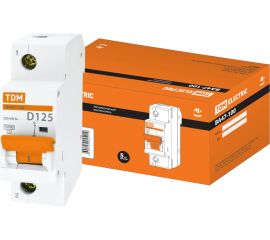 Автоматический выключатель TDM ВА47-100, 1Р, 125А, 10кА, характеристика D SQ0207-0093 