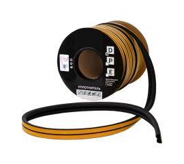 Уплотнитель VЕTTORE профиль E 9x4 мм, 150 м, Black черный 20367 