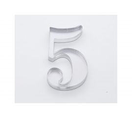 Цифра дверная 5 Brante CLASSIC 53 мм матовый хром 150202 