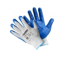 Антискользящие перчатки Fiberon, полиэстер, нитриловое покрытие, 9/L, 120 пар 120862 