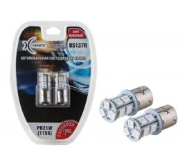 Автомобильная лампа XENITE BS137R 12V, красный, PR21W 1156 BA15s, 2 шт. 1009484 