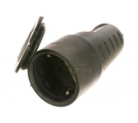 Переносная розетка с заглушкой ANDELI каучук AM-K02 2Р+РЕ 16А 220 В IP44 ADL13-062 