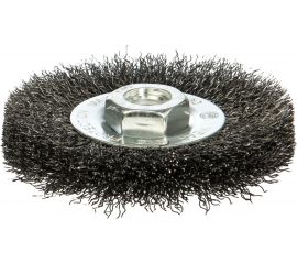 Щетка дисковая цилиндрическая с гофрированной стальной проволокой Мастер 071 (100 мм; М14) Профоснастка 20107001 