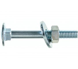 Болт Стройметиз М8х60 DIN 603 с гайкой DIN 934 и шайбой DIN 9021, цинк уп. 2 шт. 3180161 