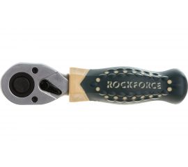 Реверсивная короткая трещотка с резиновой ручкой 1/2 L-170мм 72зуб ROCKFORCE RF-802419 