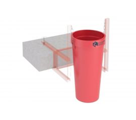 Прямая секция мусоросброса POLIMER GROUP красный SMS15 