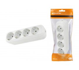 Розеточная колодка TDM 4 гнезда 16А белая SQ1806-0014 